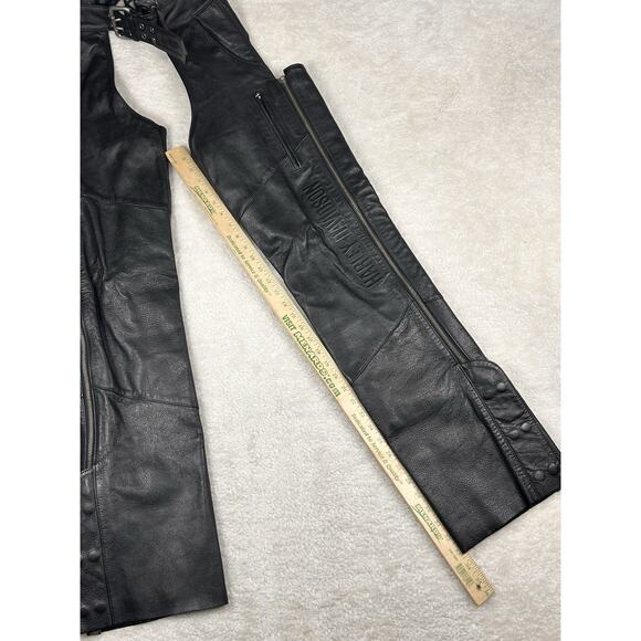 Harley Davidson Leather Chaps Men’s Sz Small Black 98091-06vm 3/2010 Motorcycle - Picture 6 of 7